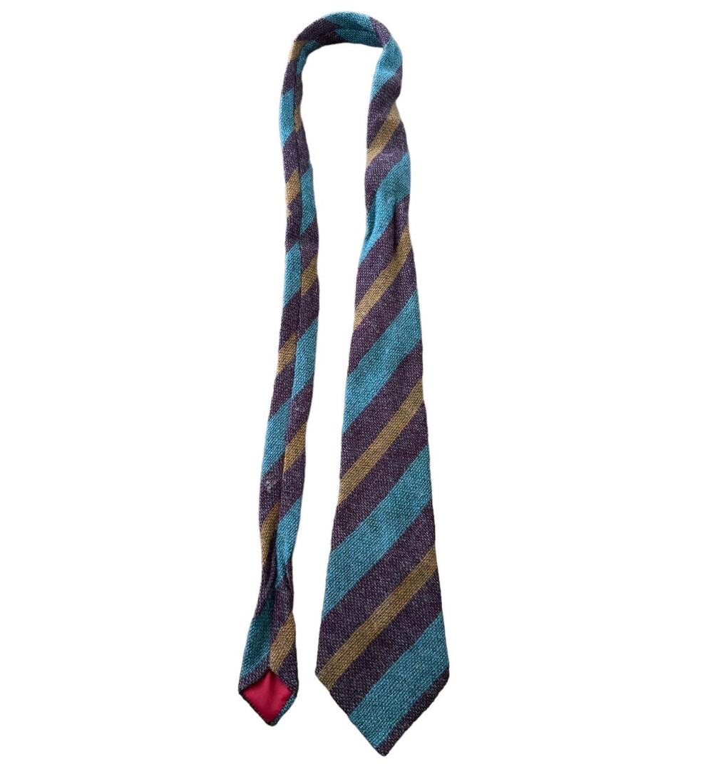 ALL WOOL woven made in Scotland multicolored tie